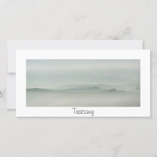 Carte Pastel matin dans la brouillard toscane