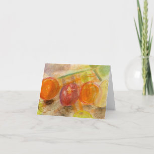 Carte pastel no 1 avec arrangement en fruits