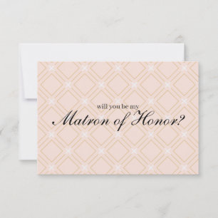 Carte Pastel Peach Gold Serez-vous mon maître d'honneur