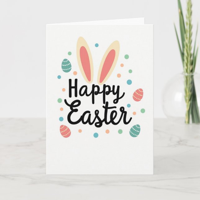 Carte Pastel Polka Dot Easter Card (Devant)