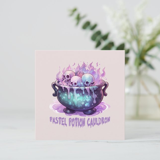 Carte Pastel Potion Cauldron (Debout devant)