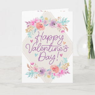 Carte Pastel Shabby Chic Floral Romantique Saint Valenti