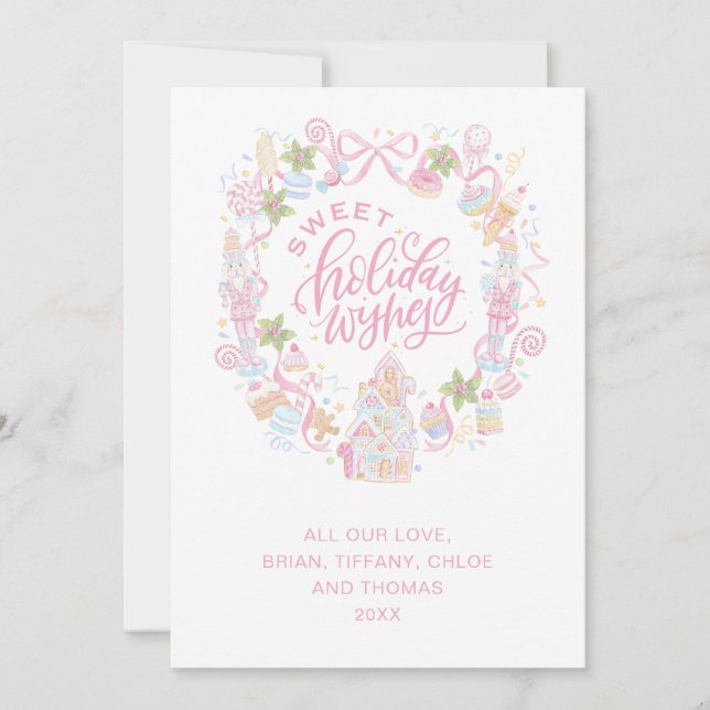 Carte Pastel Treats | Sweet Holiday Wishes | Photo (Devant)