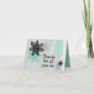 Carte Pastel Unique "Merci Pour Tous"
