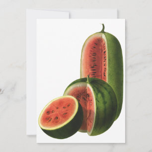 Carte Pastèques Vintage Haut Ronds, Fruits Alimentaires 