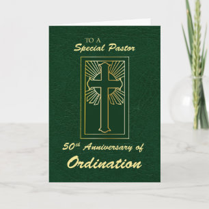 Carte Pasteur 50e anniversaire de l'Ordination Leathe ve