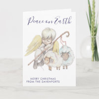 Pasteur de Noël Ange avec Mouton Vacances