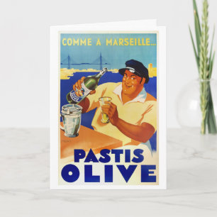 Carte Pastis Olive