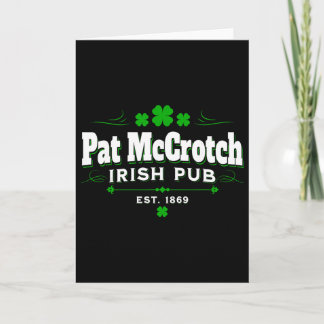 Carte Pat Mccrotch Humour Irlandais Nouveauté St Patrick