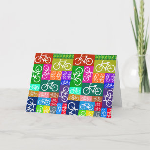 Carte Patchwork Bicyclettes Art