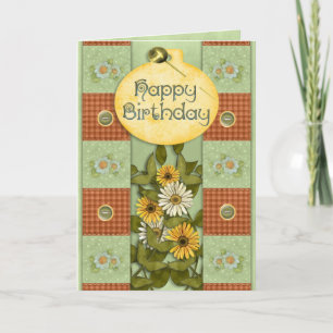Carte Patchwork Floral