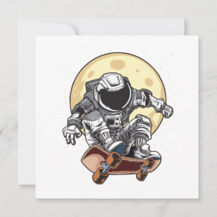 Carte Patin Astronaute