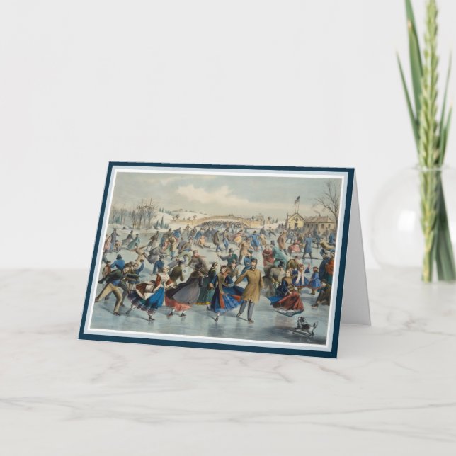 Carte Patinage de glace dans le Central Park - vacances (Devant)
