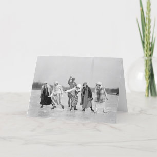 Carte Patinage de glace Race, 1925