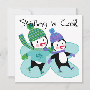 Carte Patinage de pingouins est Cool