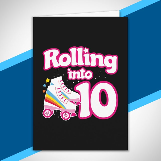 Carte Patinage pour enfants - 10e anniversaire - Patinag (Créateur téléchargé)