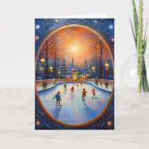 Patinage sur glace de Noël