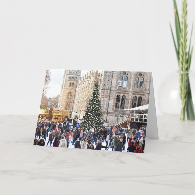 Carte Patinage sur glace de Noël à Londres Rink UK Photo (Devant)
