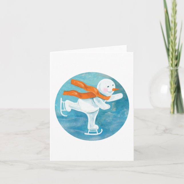 Carte Patinage sur glace Snowman (Devant)
