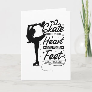 Carte Patinage sur le coeur