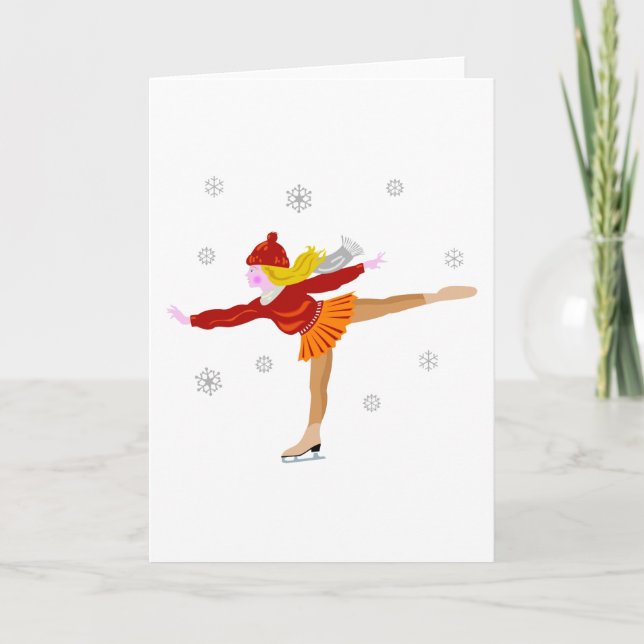 Carte Patineur sur glace (Devant)