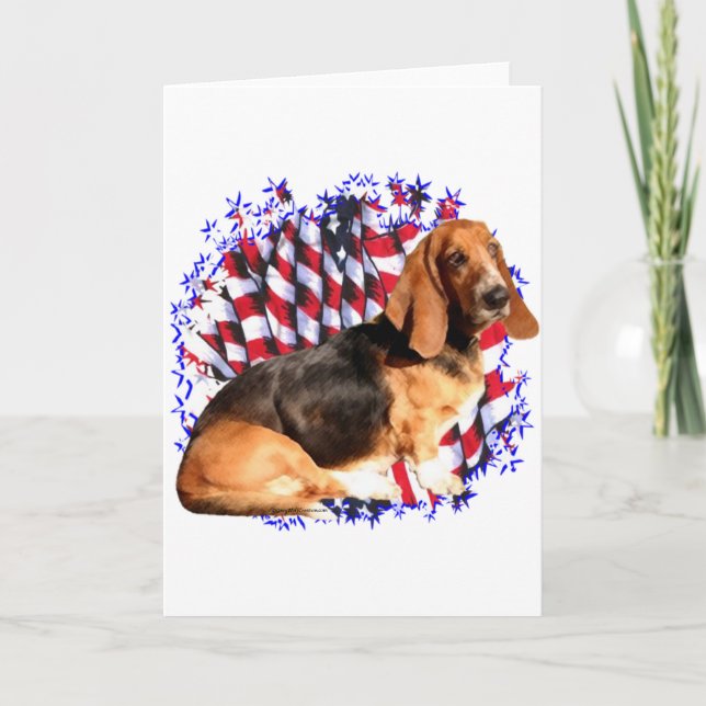 Carte Patriote de Basset Hound (Devant)