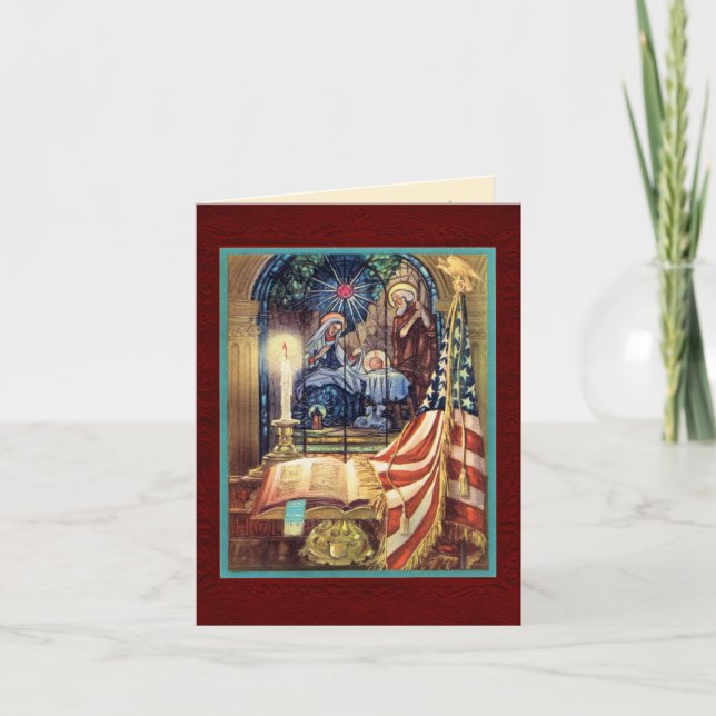 Carte Patriotic Christian American Christmas (Devant)