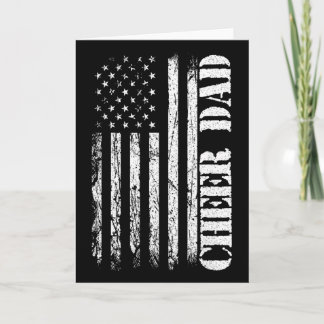 Carte Patriotic Father's Day Cheer Dad Cheerleader Cheer
