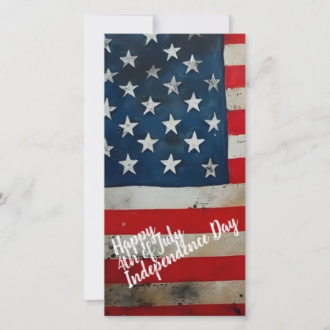 Carte Patriotique 4 juillet Fête de l'Indépendance (Devant)