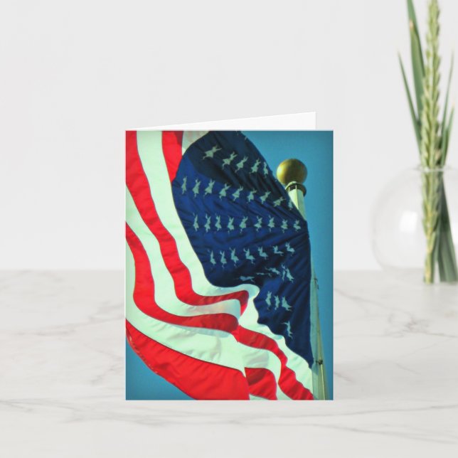Carte Patriotique American Flag (Devant)