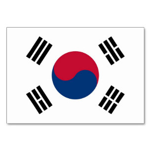 Carte patriotique avec Drapeau de Corée du Sud