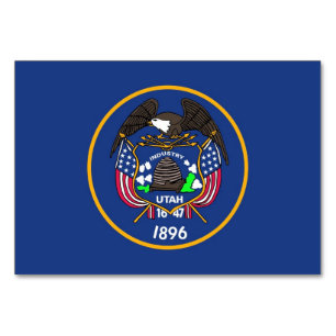 Carte patriotique avec Drapeau de l'Utah