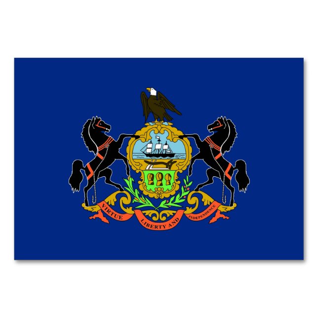 Carte Patriotique avec Drapeau de Pennsylvanie (Dos)