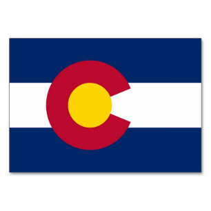 Carte patriotique avec Drapeau du Colorado