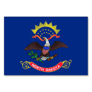 Carte patriotique avec Drapeau du Dakota du Nord