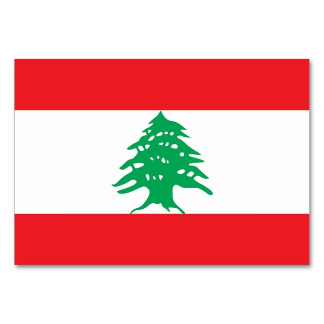 Carte patriotique avec Drapeau du Liban (Dos)