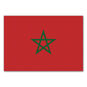 Carte patriotique avec Drapeau du Maroc