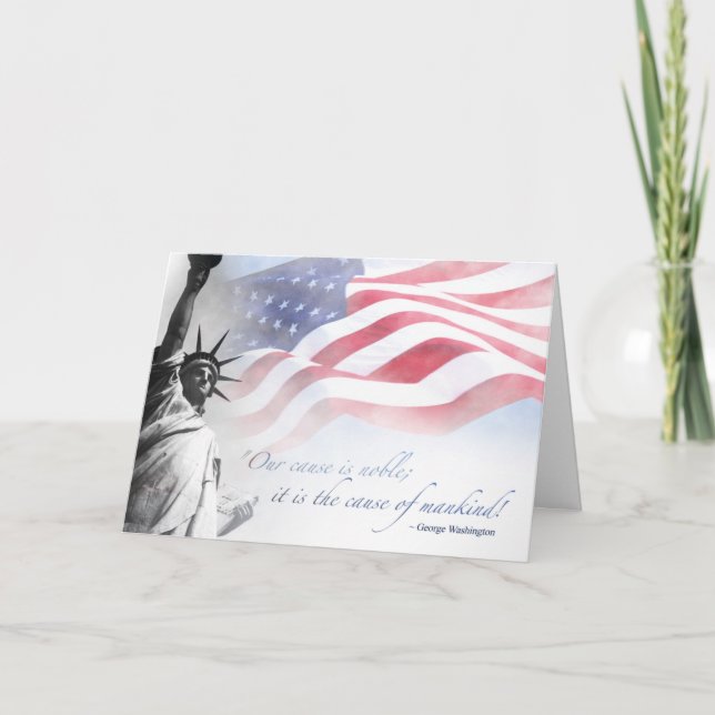 Carte Patriotique Citation Américaine Célèbre Insp (Devant)