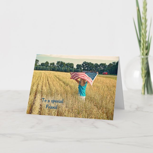 Carte Patriotique pour ami (Devant)