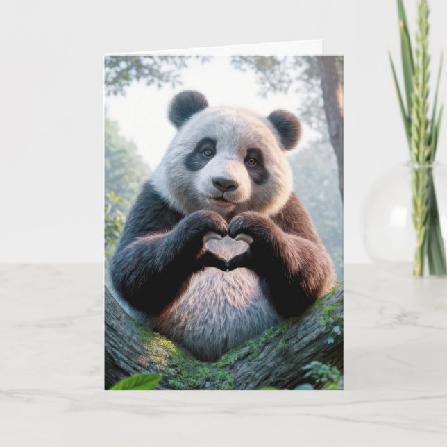 Carte Patrouilles D'Ours Panda Anniversaire En Forme De  (Devant)