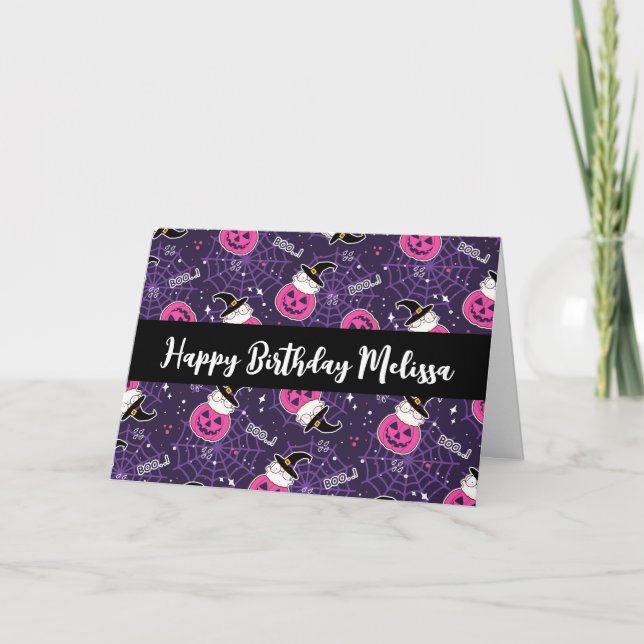 Carte Patters de Cute Cats et Pumkins (Devant)