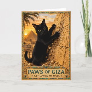 Carte Pattes de Gizeh (Chat noir)