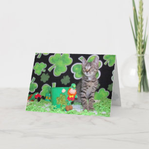 Carte Patton the St. Patrick's Day Cat Greeting Card