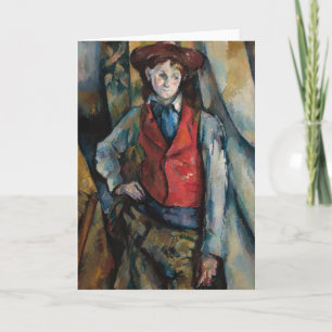 Carte Paul Cezanne - Garçon dans la veste rouge