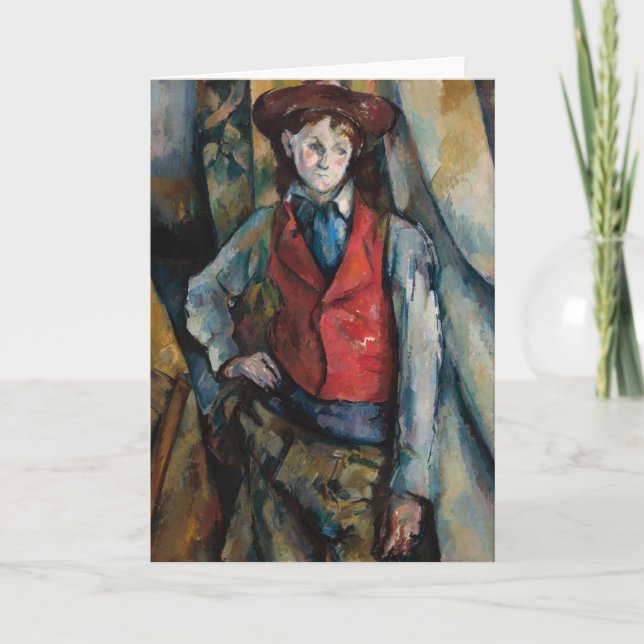 Carte Paul Cezanne - Garçon dans la veste rouge (Devant)