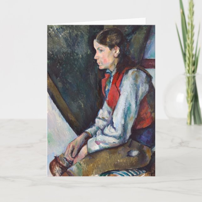 Carte Paul Cezanne - Garçon dans la veste rouge (Devant)