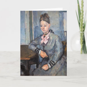 Carte Paul Cezanne - Madame Cezanne Leaning sur une tabl
