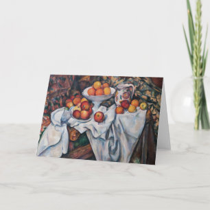 Carte Paul Cezanne - Vie morte, Pommes et Oranges