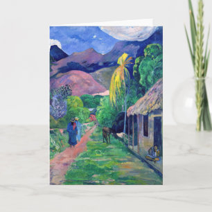 Carte Paul Gauguin - Rue à Tahiti