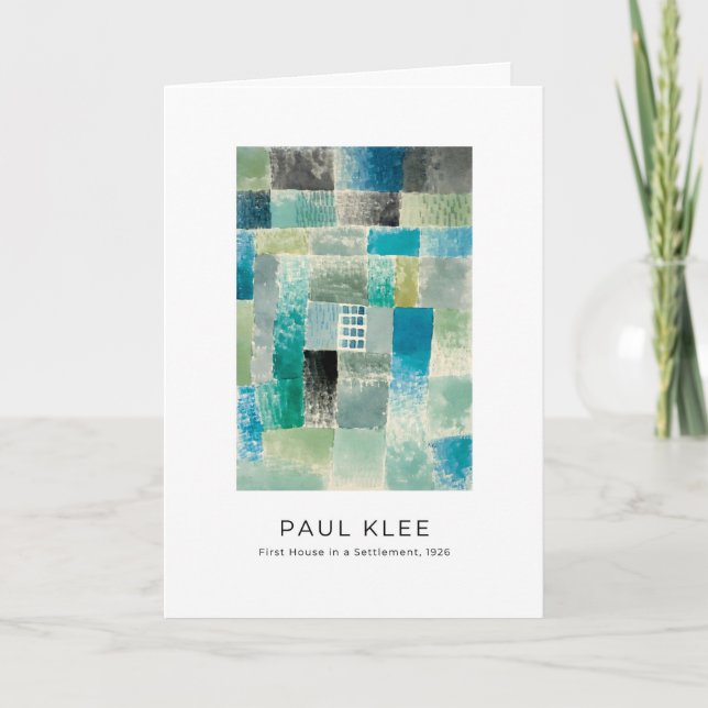 Carte Paul Klee, Art Abstrait moderne coloré (Devant)